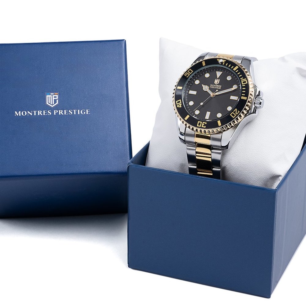 Invicta X Montres Prestige Men's Silver/Gold/Black Watch 42mm MPW-0083 New!